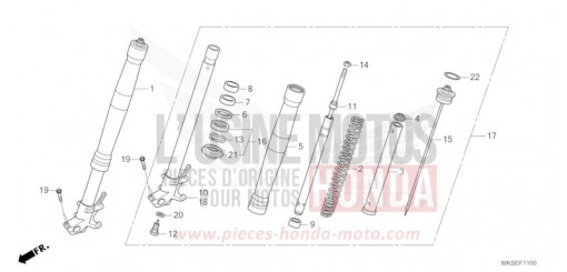 FOURCHETTE AVANT (1) CRF1100AM de 2021